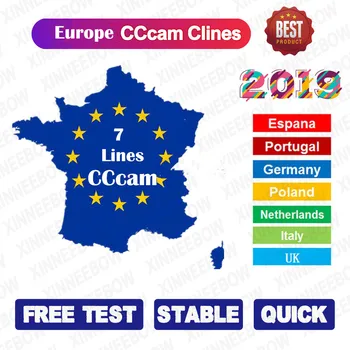 

CCCAM Europe Cline 7 Clines 7 lines For Spain uk Italy Germany Netherland Polsat for Satellte receiver decoder CCCAM