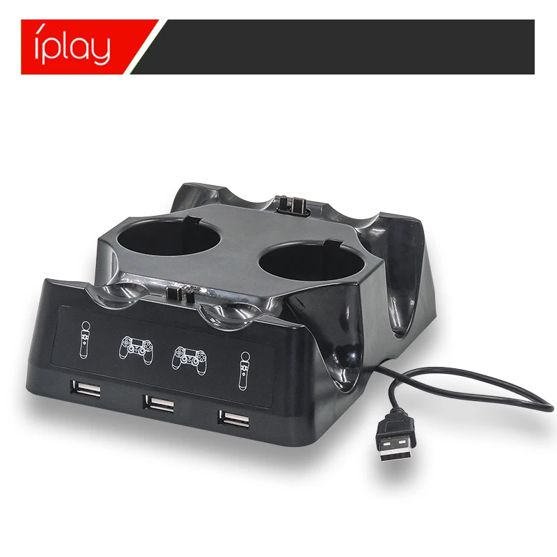 Controlador de Carregamento Estação Doca Suporte para Playstation Ps4 Psvr vr Mover Quad Carregador para Playstation Mover Controlador em - Image 4