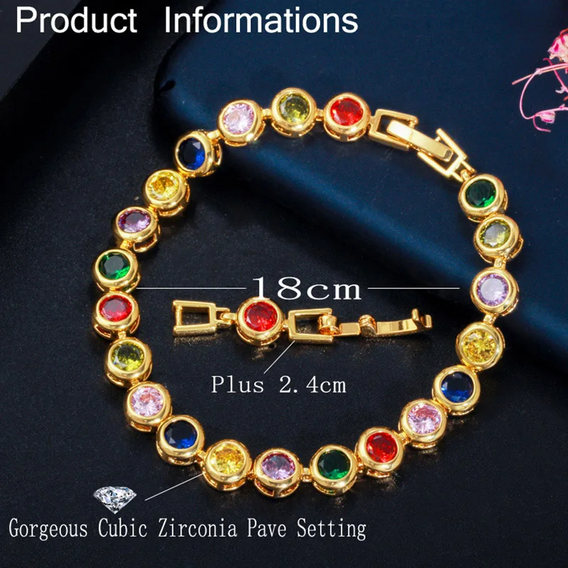 Pera Multicolor Cubic Zirconia Bracelet | Cubic Zirconia