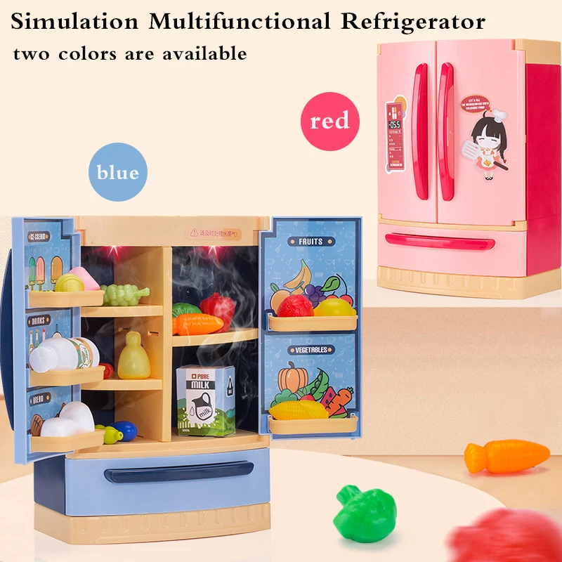 

Children Simulation Refrigerator Kids Pretend Role Play Kitchen Toys Parent-Child Interaction DIY Play House Girls Gift