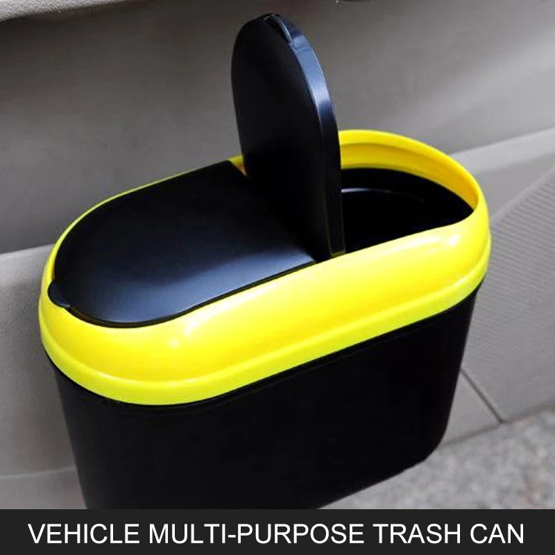

Car Auto Rubbish Dustbin Trash Can Garbage Dust Case Box Car Storage Case Car Trash Bin Car Accessories