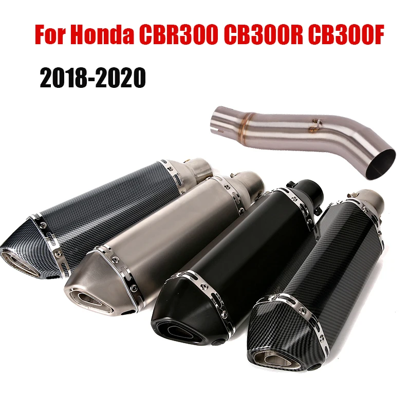 Для Honda CBR300 CB300R CB300F 2018-2020 выхлопная труба для мотоцикла 370 мм наконечники