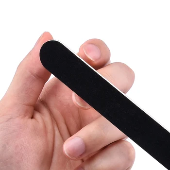 

10Pcs/lot Sandpaper Nail File Double Side Sanding Buffer Block Set Black Nail Art Tool Nail Files For UV Gel Polish Manicure