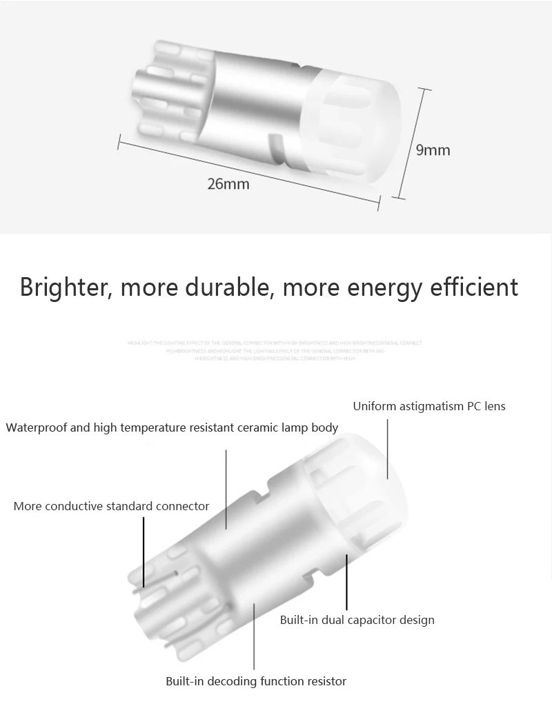 2x6000 K белый свет автомобиля T10 W5W светодиодный Клин лампы 2835 1SMD Авто купол чтения парковочные огни Sidelight лампы цвет