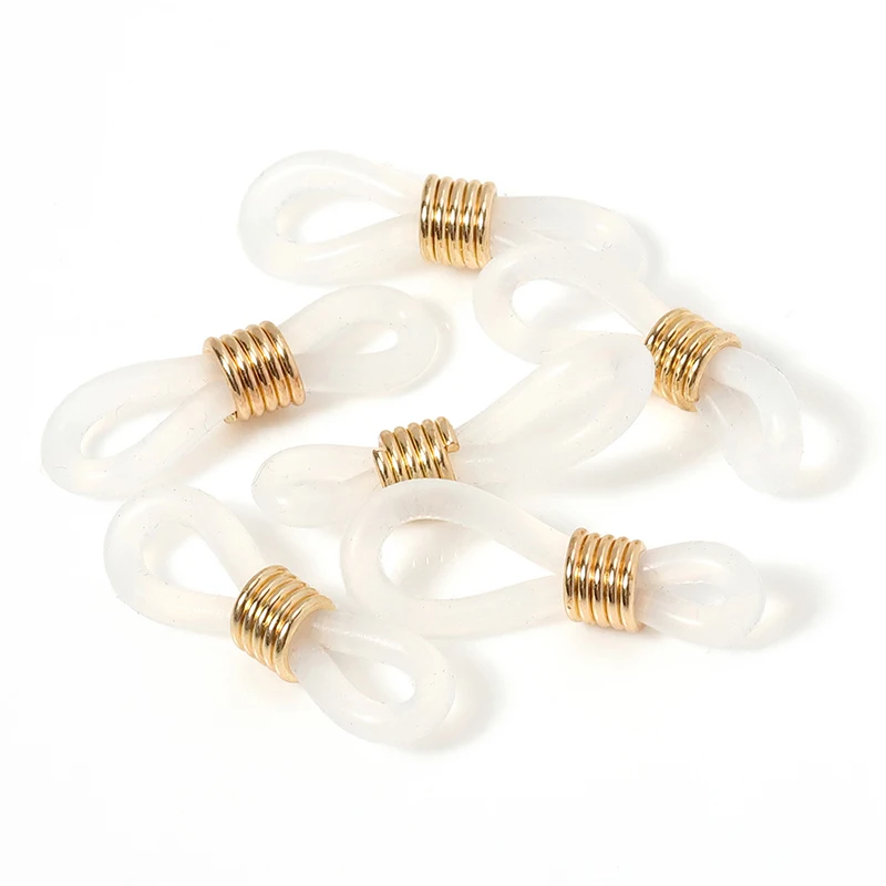 Ear Hook Eyeglasses Spectacles Chain Glasses Retainer Ends Rope Sunglasses Cord Holder Strap Retainer End Loop Connector 100 pcs glasses chain