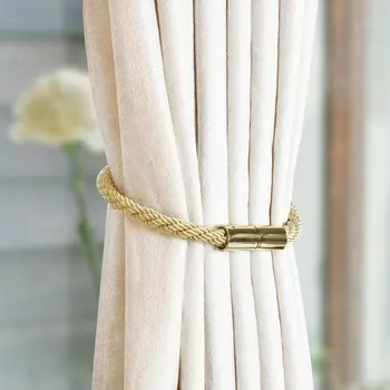 

Curtain Straps Simple Modern Creative Gold Magnet Curtain Buckle Gray Curtain Tie Strap Free Punch Accessorie CP-DS021&40