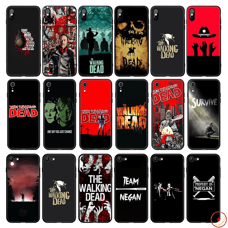 Мягкий силиконовый чехол для телефона walking dead iPhone 11 Pro Xs Max X или 10 8 7 6S Plus 5 5S SE Xr 6 7Plus |
