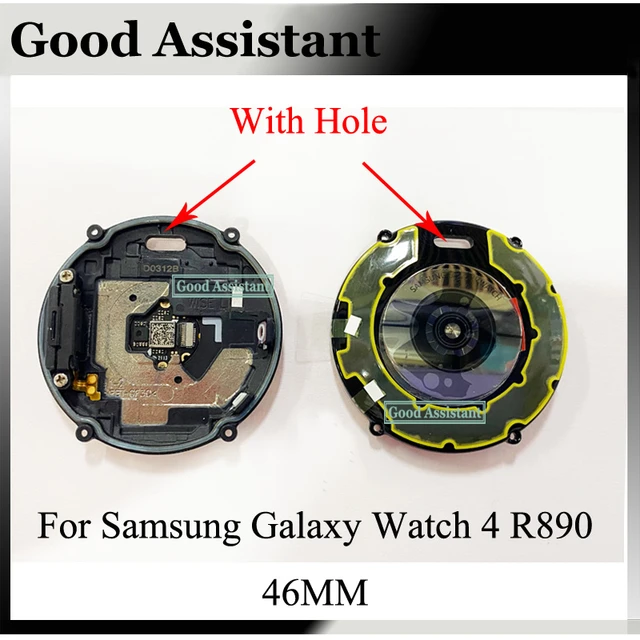 Couvercle arrière de batterie pour Samsung Galaxy watch 4 R890, boîtier en  verre, objectif, fréquence cardiaque, charge sans fil, 46MM, Original -  AliExpress