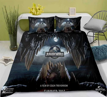

Jurassic Dinosaur Theme Bedding Set Bedroom Decor Boys Gift 100% Microfiber Hypoallergenic Zipper 1PC Duvet Cover Pillowcases