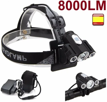 

Linterna frontal recargable y luz de bicicleta 2 en 1 qutdoor 8000LM xm-l xml t6