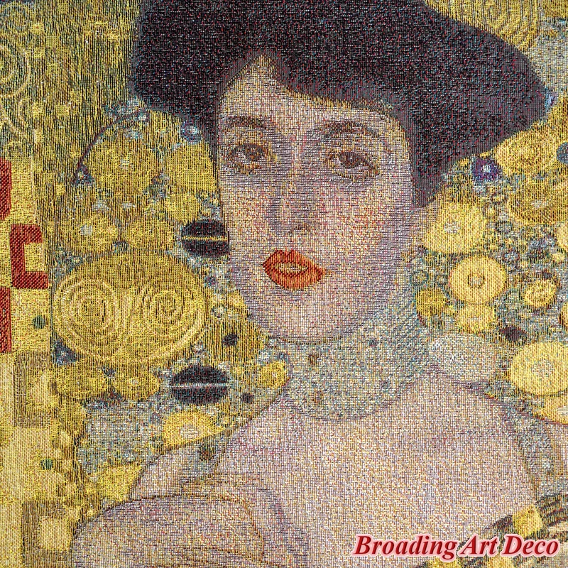 Гобелен Gustav Klimt из жаккардового плетения Adele Bloch Bauer I (золотистый) настенный