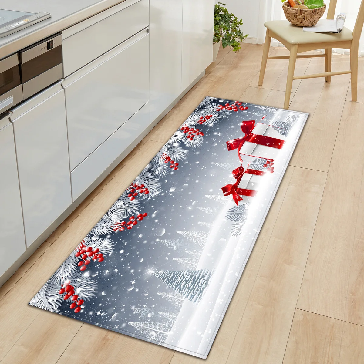 Thregost длинный ковер на кухне половик из микрофибры Merry рождественские ковры Добро пожаловать фланелевый моющийся напечатанный коврик для ванной
