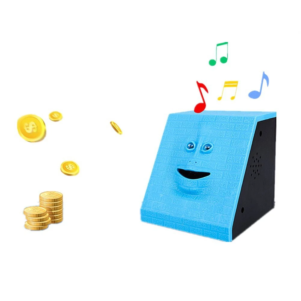  Face Money Eating Coin Bank Battery Powered Saving Box Kids Toys Gifts J99Store