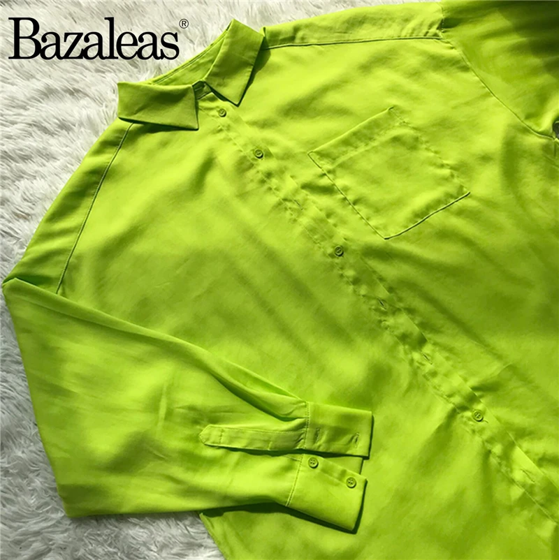 Bazaleas Дворцовая белая блузка женская модная блузка винтажная blusas mujer de moda центральные значки Blusa Feminina Прямая поставка