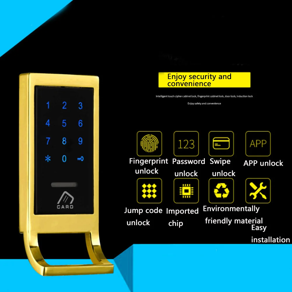 

Travel Bag Swiping Card Security Sensitive Password Lock Mini Keypad Digital Smart Touch Electric Anti Theft Cabinet Drawer Home