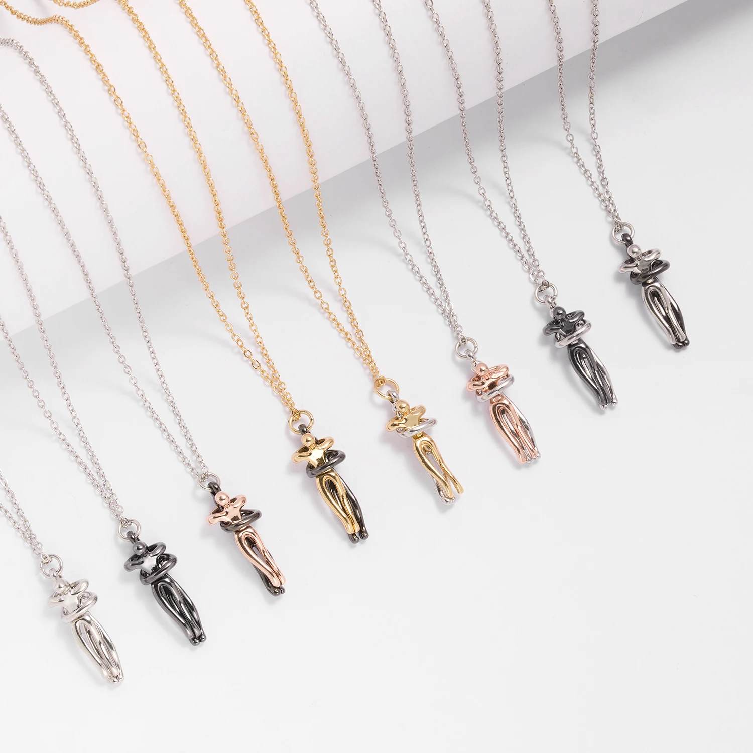 Fashion Hugging Necklace Jewelry Choker Hug Pendant Chain Men Necklaces For Lover Women Couple Lady Female Male Gift | Украшения и