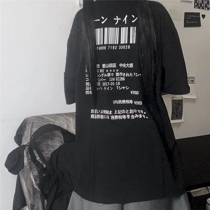 2021 Camiseta de манга corta mariposa para mujer camiseta coreana BF учащихся japonesa Top Punk Готический Y2K |