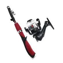 Горячая Распродажа, удилище, комбинированное, деликатный дизайн, FRP, 6 секций, мини-литье, удочка, низкопрофильная, baitcasing, рыболовная катушка, набор