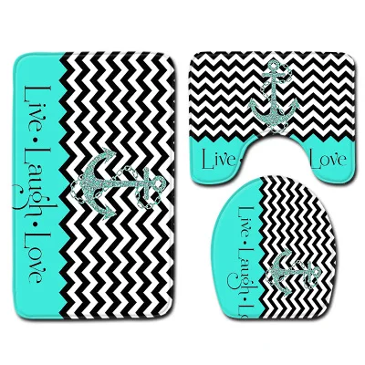 Bathroom Decorative Carpet Non-Slip Mat Set Water-Absorbing Non-Slip Mat For Bathroom Animal Tree Cartoon Various Prints - Цвет: 45x75CM