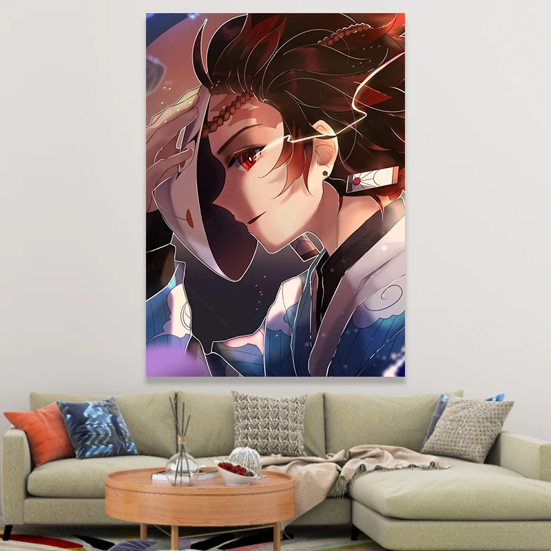 Anime Demon Slayer Corps Tanjiro Muzan Kibutsuji Demon King Flame Hashira  Charming Villain Epic Fan Art Canvas Art Poster and Wall Art Picture Print  Modern Family bedroom Decor Posters 12×18inch(30×45 : 