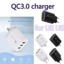 Двойной тип интерфейса Мульти USB порт быстрое зарядное устройство для путешествий для смартфонов 3 порта для ЕС/США быстрое зарядное устройство QC3.0 телефон