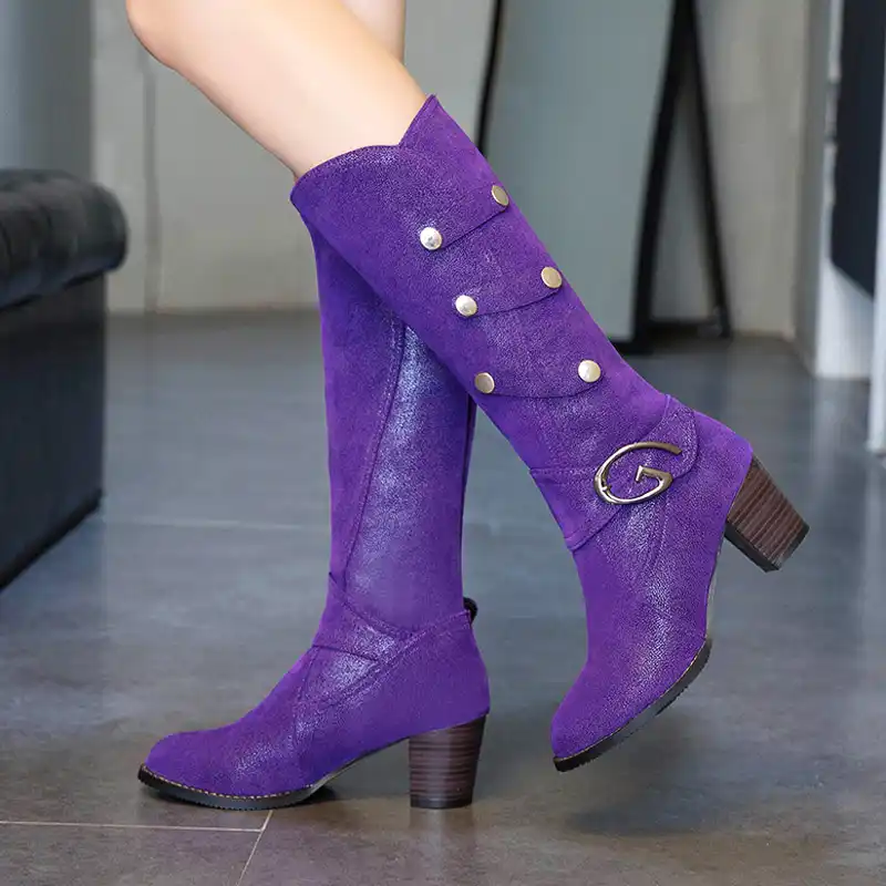 purple boot heels