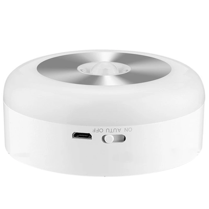 ABSS-3Pcs светодиодный датчик шкаф ночной Светильник Двойной индукции Usb Aa инфракрасный датчик движения из PIR теплый Магнитный настенный встроенный светильник