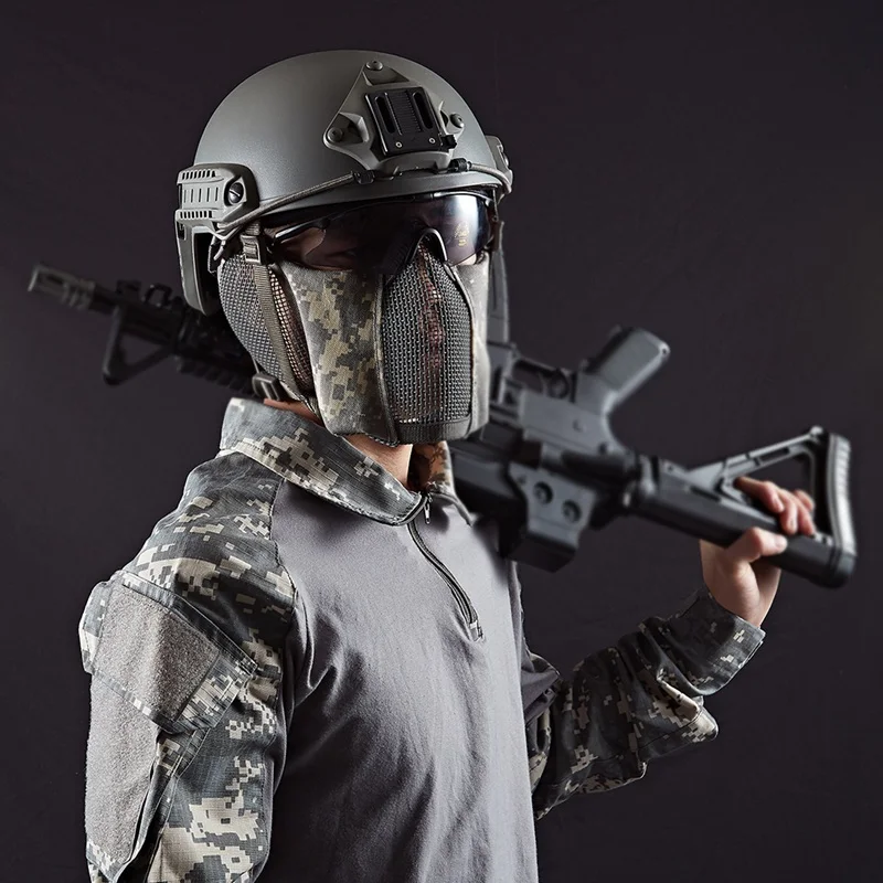 7 цветов Велоспорт Battlefield Elite полулицевая стальная проволочная маска для страйкбол тактические военные игры для охоты на открытом воздухе