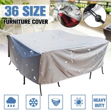 Cubierta de exterior de 36 tamaños, cubierta impermeable para muebles, sofá, silla, mesa, cubierta para jardín, Patio, playa, Protector para lluvia, nieve, cubiertas antipolvo