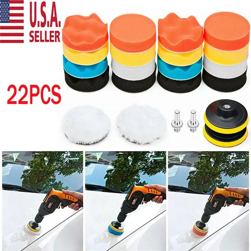 22 шт. набор ватных дисков Для Полировки Автомобиля|Губки тряпки и щетки| |
