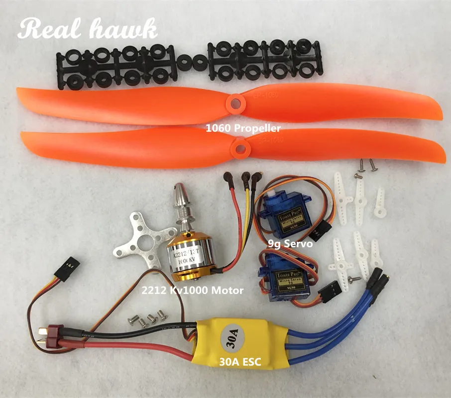 2212 A2212 1000KV бесщеточный двигатель 30A ESC крепление двигателя 1060 пропеллер SG90 9G микро сервопривод для RC вертолет с фиксированным крылом|Детали и аксессуары| | АлиЭкспресс