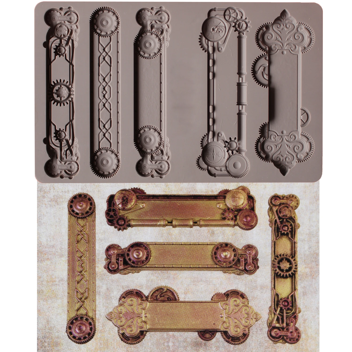 Steampunk Plates Silicone Mold Fondant Cakes Decorating Mould Sugarcraft Chocolate Baking Tools Kitchenware For Gumpaste | Дом и сад