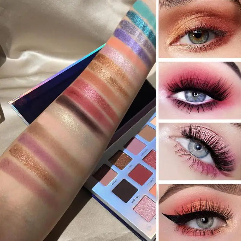 18 Colors Shiny Diamond Eyeshadow Palette Matte Glitter Eye Shadow Makeup Nude Shinning Shadow Pigment Makeup Pallete