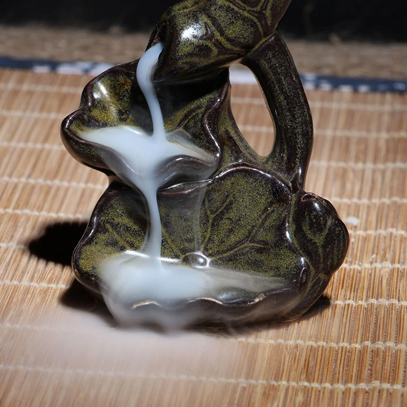 Эмалированная керамика Домашний Аромат подставка курильница с обратным потоком буддийская сандаловая печь для ароматерапии маленькая курильница с держателем подарки