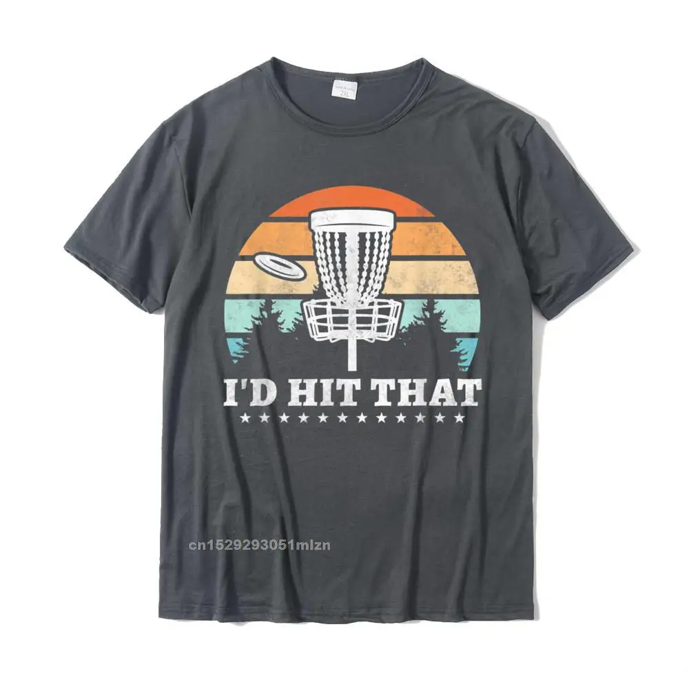 Normal Printed Summer Autumn Cotton Crewneck Man T Shirt Printed On T Shirt Company Short Sleeve T-shirts Drop Shipping Id Hit That Disc Golf T-Shirt__4440 carbon