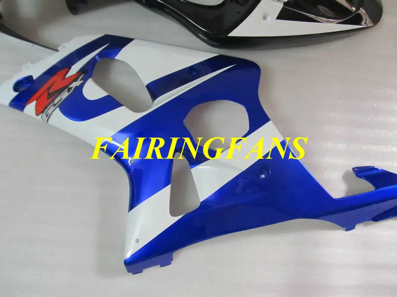 Обтекатели Кузов для SUZUKI GSXR1000 2001 2002 2003 GSXR 1000 K2 00 01 02 ABS белый комплект синих обтекателей+ подарки SS22