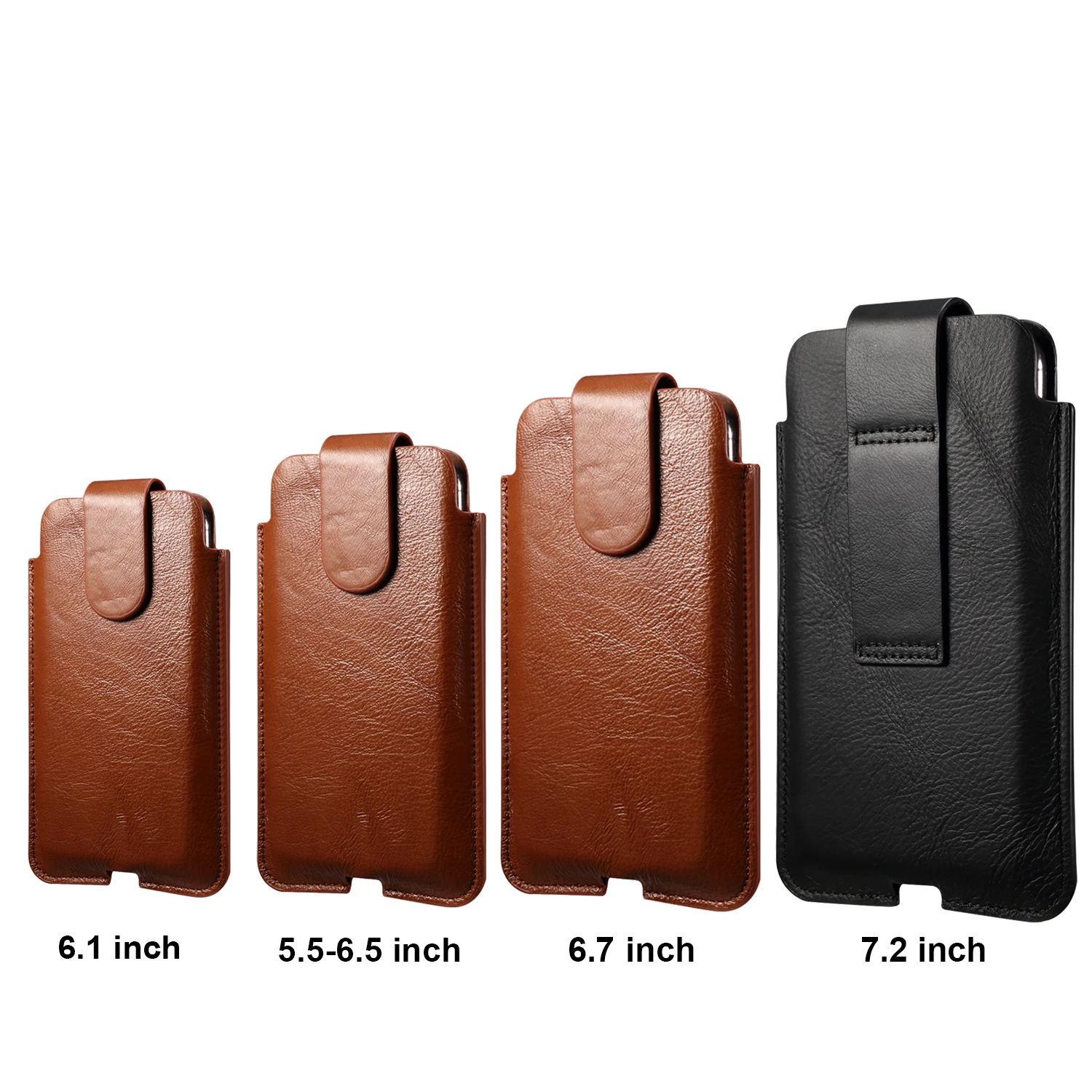 

5.5"~7.2" inch Genuine leather Pouch Bag Sleeve Case For Asus ROG Phone II ZS660KL Cover ROG Phone 2 rog2 Original leather bags