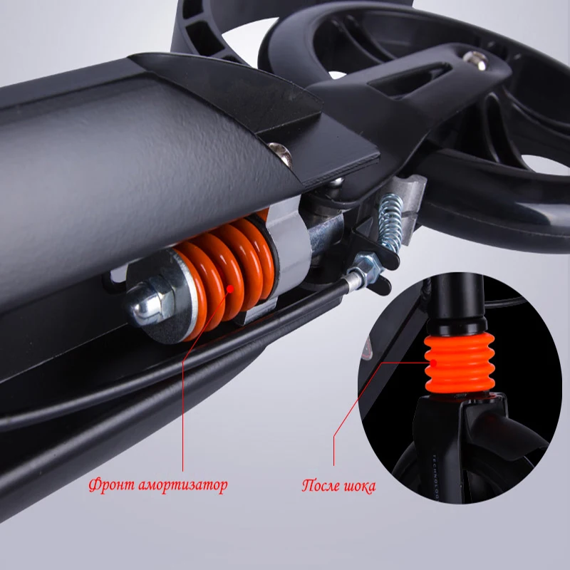 adult children kick scooter foldable PU 2wheels bodybuilding all aluminum shock absorption urban campus transportation
