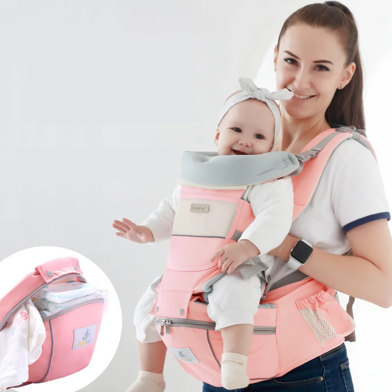 

new born 0-48Month Ergonomic Baby Carrier Infant Baby Hipseat Carrier 3 In 1 Front Facing Ergonomic Kangaroo Baby Wrap Sling bag