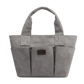 

Women's Fashion Retro Travel Shoulder Bag For Girl Spring And Summer Popular Bag Solid Color Large Capacity Canvas Handbag 0122