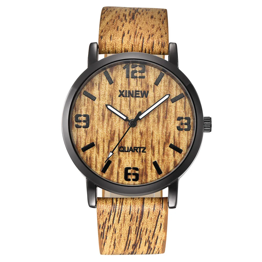 

2020 Casual Men Watches XINEW Fashion Wooden Watches Men Quartz Wristwatches Cheap Price Dropship relogio masculino reloj hombre