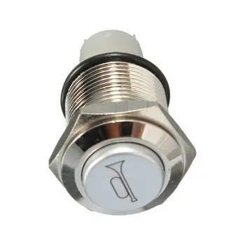 

12V 16mm Car LED Light Momentary Horn Button Metal Switch Push Button red