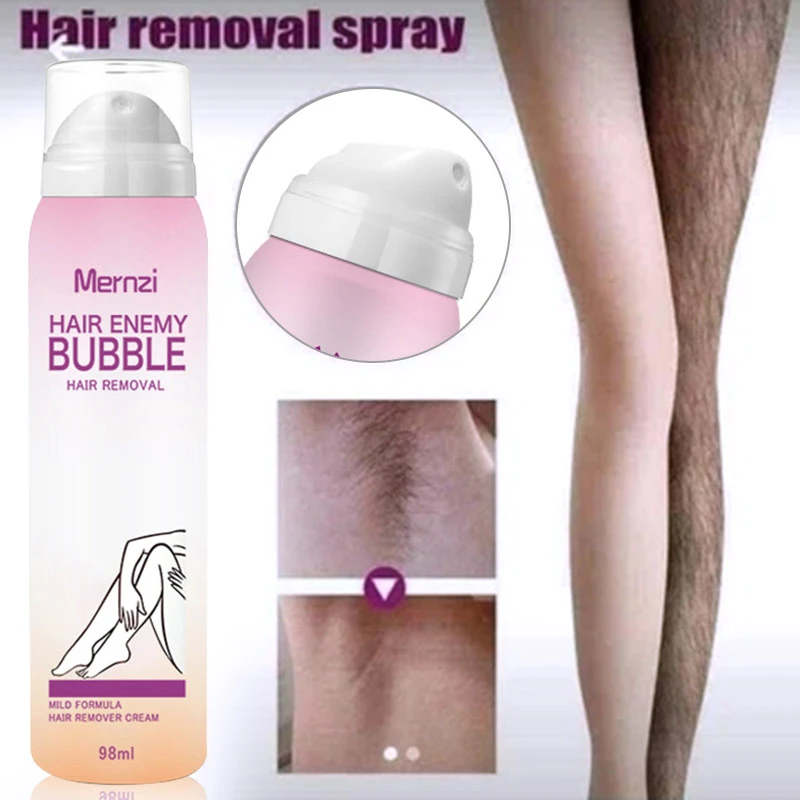Hair Enemy Hair Removal Bubble Hair Remover Spray For Body Leg Arm Underarm  Private Parts Men Women Din889 - Hair Removal Cream - AliExpress