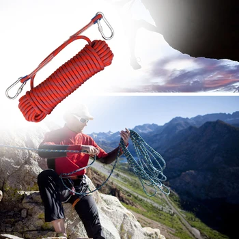 

10m/20m/30m Outdoor Rock Climbing Rope Rock Climbing Equipment 10mm Diameter Emergency Paracord Rescue Survival Rope Accessory