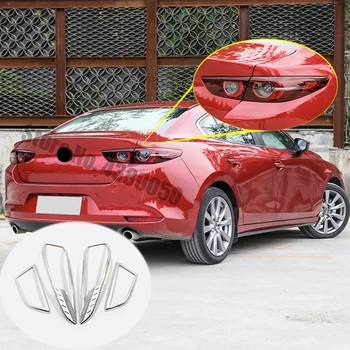 

ABS Chrome Car Tail Lights Rear Lamps Decoration Frame Cover Trim Sticker Car Styling For Mazda 3 Sedan 2019 2020 Accessories