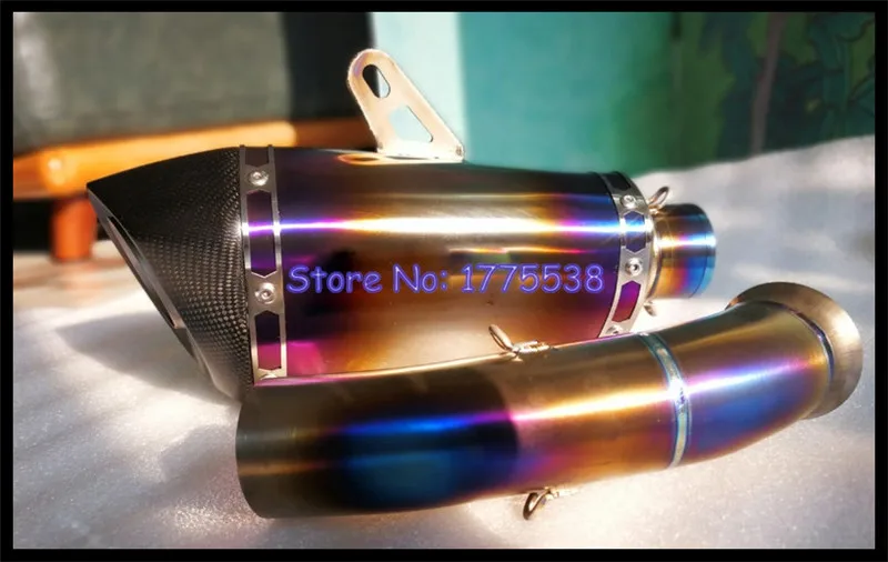 Titanium Alloy for KTM 390 DUKE RC 390 2017-2023 Motorcycle Exhaust Muffler Escape Link Pipe Carbon Tip for KTM RC 390 DUKE 390 - Image 6
