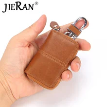 Органайзер для ключей из натуральной кожи, автомобильный держатель для ключей на молнии, ретро-брелок, кошелек, мини кошелек, цепочка, ключница, брелок, кошелек, Cicicuff