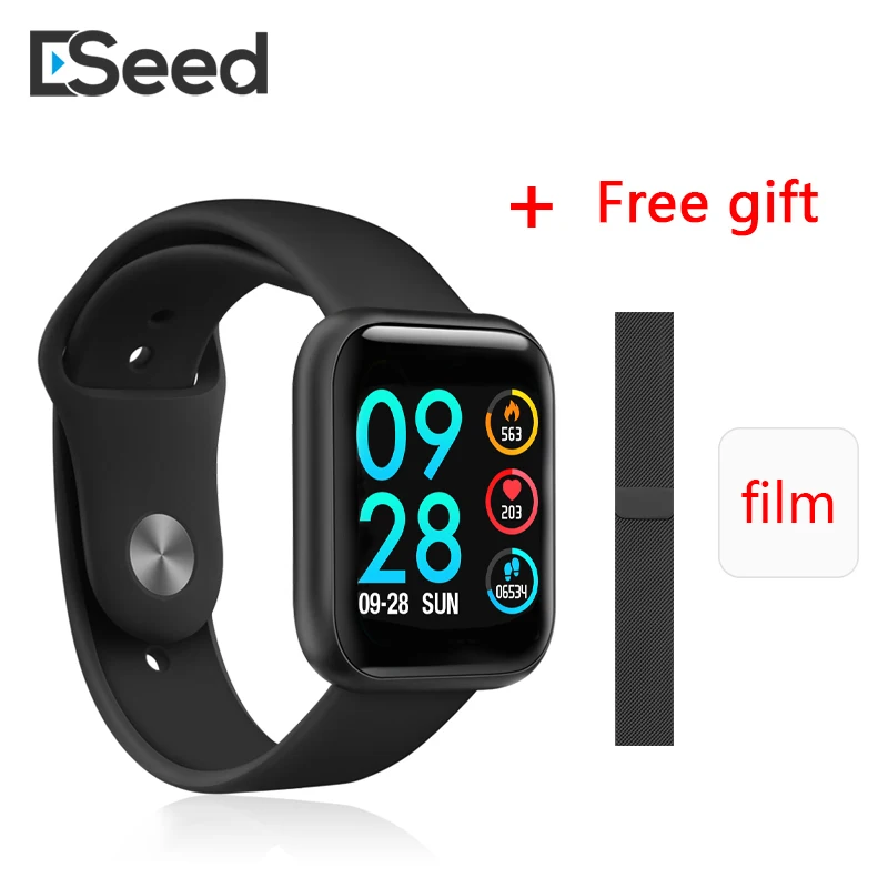  ESEED P80 smart watch men women IP68 waterproof full touch screen smartwatch Heart Rate Monitor for - 4000049075529