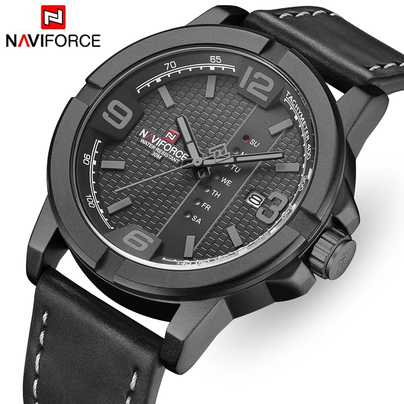 Мужские часы NAVIFORCE люксовый бренд Модные Аналоговые кварцевые мужские
