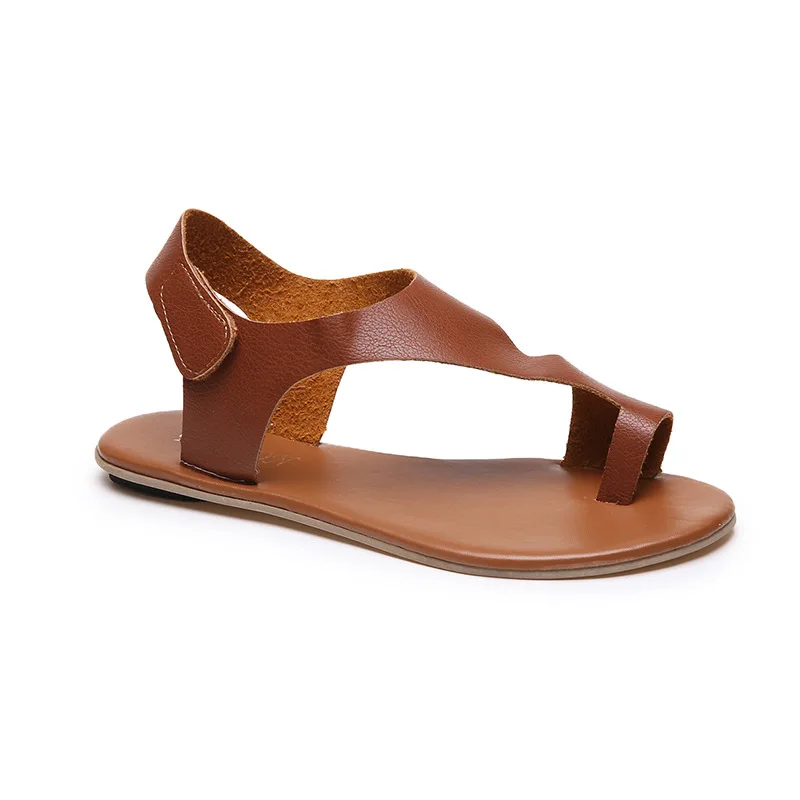 2020 New Fashion Women Leather Sandals Roman Summer Sandals Ancient Greek Womens Leather Natural Color Ladies Leather Sandals (12)